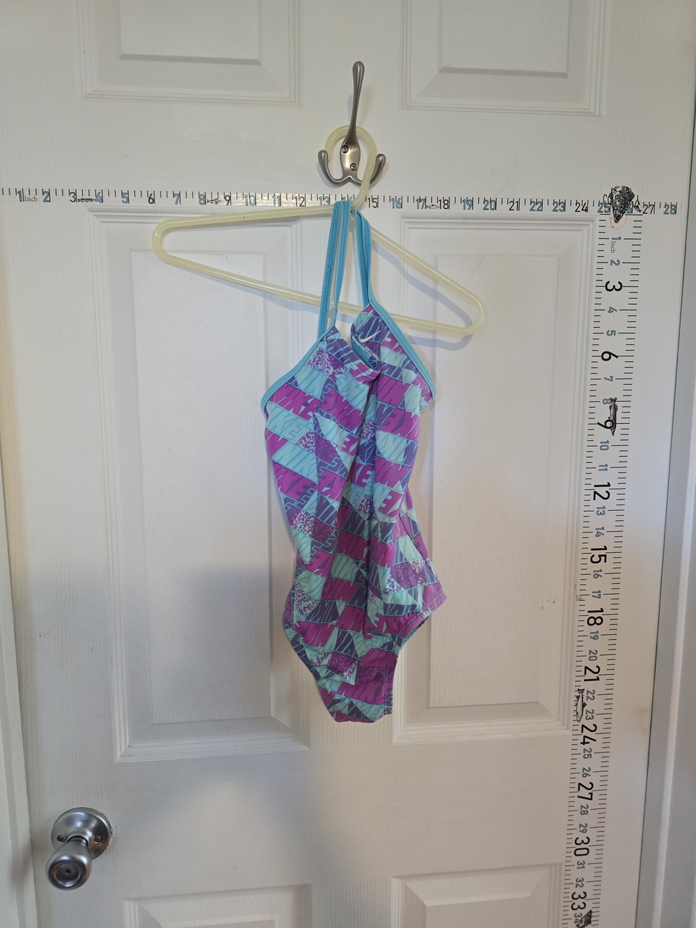 Nike Girls' Purple & Teal One-Piece Swimsuit